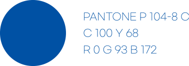 PANTONE P 104-8 C C100 Y68 R0 G93 B172